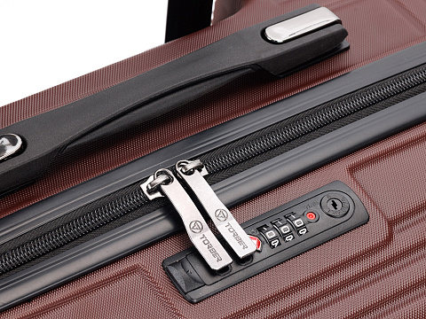 Чемодан TORBER ОНЕГА, бордовый, ABS-пластик, 79,5 х 51 х 29 см, 103 л - рис 8.