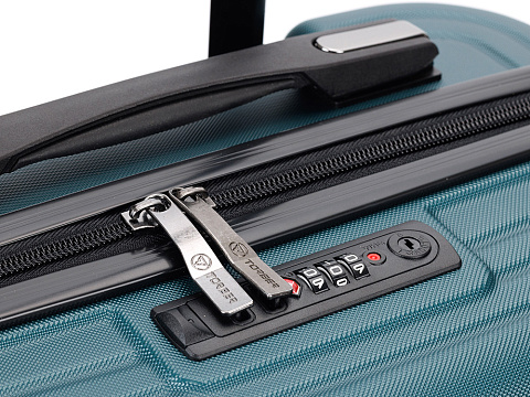 Чемодан TORBER ОНЕГА, зелёный, ABS-пластик, 59,5 х 39,5 х 24 см, 46 л - рис 8.