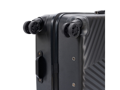 Чемодан TORBER ЛАМА, чёрный, ABS-пластик, 43 х 25,5 х 67 см, 62 л - рис 8.