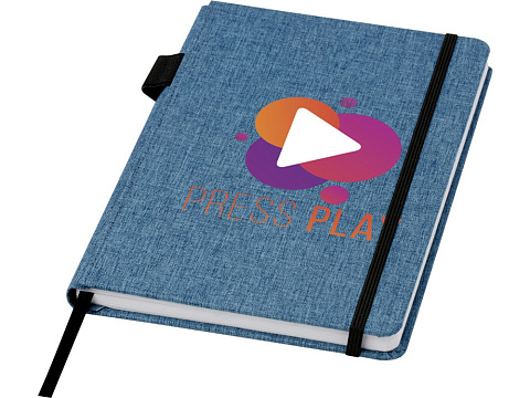 Блокнот Orin, формат А5, из переработанного ПЭТ, синий - рис 7.