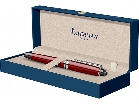 Перьевая ручка Waterman Expert Dark Red Lacquer CT Black, перо: M, цвет чернил: blue. - рис 7.