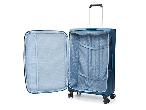 Чемодан TORBER ВИВИ, синий, полиэстер, 48 х 28 х 78 см, 89 л - рис 6.