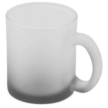 Стеклянная матовая кружка Омбре с градиентом для сублимации, черный