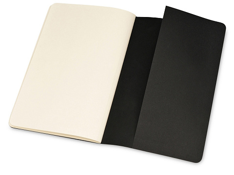 Записная книжка Moleskine Cahier (нелинованный, 3 шт.), Large (13х21см), черный - рис 5.