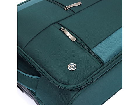 Чемодан TORBER СЕЙД, тёмно-зелёный, нейлон 600D, 48 х 26,5 х 78 см, 85 л - рис 7.