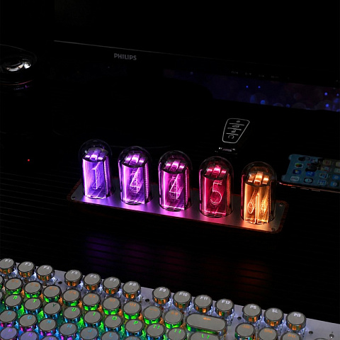 Настольные ламповые RGB ретро-часы (24,5x6х8 см) - рис 5.