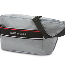 Сумка на пояс SWISSGEAR, светло-серая, полиэстер с плетением рип-стоп, 38 x 5 x 15 см