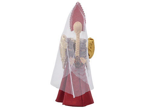 Подарочный набор: кукла фарфоровая, крем-мед, красный - рис 14.