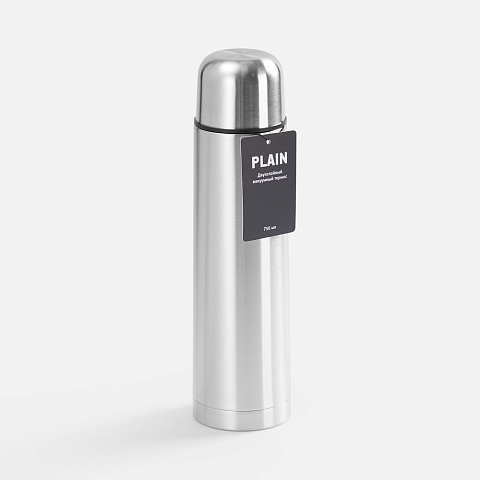 Термос Plain 750, ver.2, серебристый