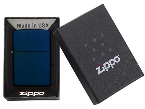 Зажигалка ZIPPO Classic с покрытием Navy Matte, латунь/сталь, синяя, матовая, 38x13x57 мм - рис 6.