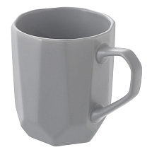 Кружка с гранями Amery, 310мл, серый матовый