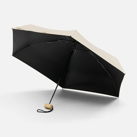 Зонт складной RainCase в чехле-сумке, бежевый - рис 2.
