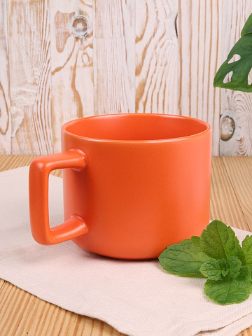 Чашка Jumbo в коробке матовая, оранжевая - рис 5.