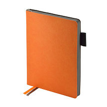 Ежедневник А5 датированный Boston 2027, оранжевый с серым обрезом