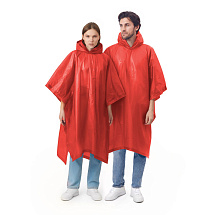 Пончо Hawaii c чехлом унисекс, красный