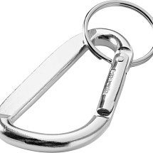 Timor брелок с карабином из переработанного алюминия, сертифицированного по стандарту RCS - Серебристый