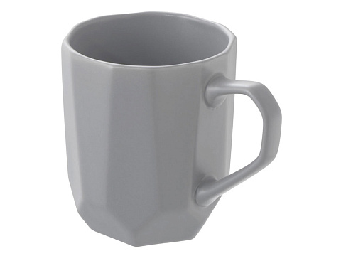 Кружка с гранями Amery, 310мл, серый матовый