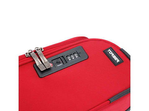 Чемодан TORBER БРОСНО, красный, нейлон 600D, 43,5 х 26 х 68 см, 56 л - рис 9.