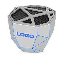 Портативная колонка Geo, мокрый асфальт + белая подсветка