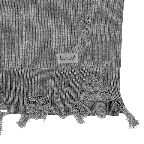 Джемпер оверсайз унисекс Grunge, серый - рис 6.