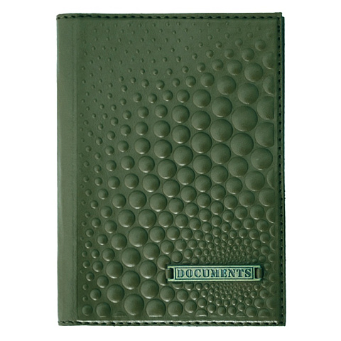 Обложка для автодокументов «Рельеф маршрута», зеленый