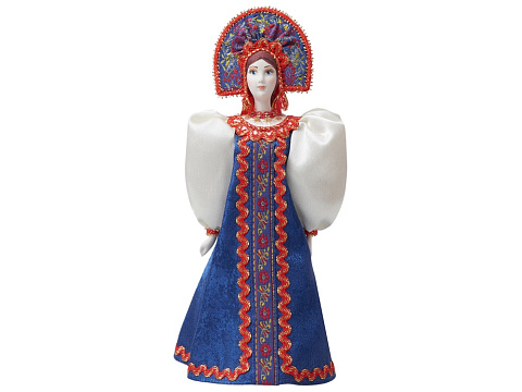 Подарочный набор: кукла фарфоровая, крем-мед, красный - рис 9.