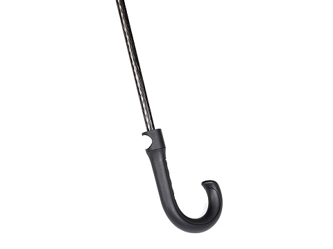 Зонт трость мужской TORBER, полуавтомат, черный, каркас файбергласс, эпонж, пластиковая ручка, диаметр 120 см - рис 6.