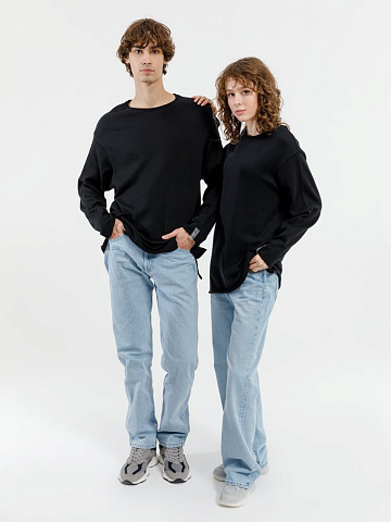 Лонгслив унисекс Siluetti Fuori, черный - рис 11.