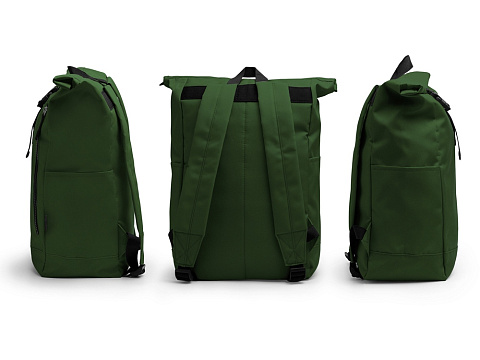 Рюкзак из RPET полиэстера DRONTE, темно-зеленый - рис 5.