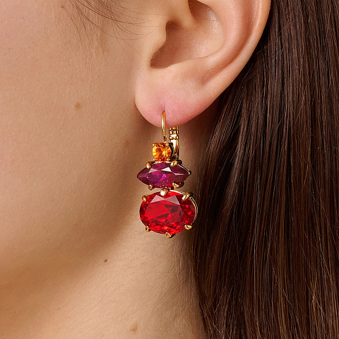 Серьги PARSANA SG RED / PINK Dyrberg Kern 470065 - рис 2.