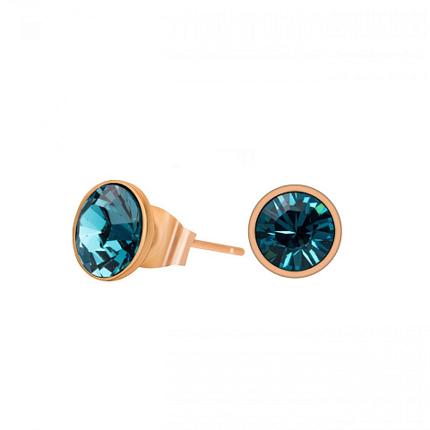 Пусеты Indicolite Fiore Luna SWE298 IN RG - рис 2.