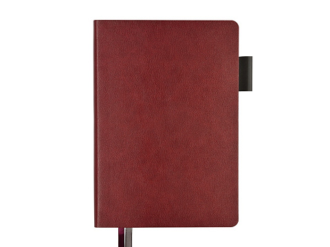 Ежедневник А5 датированный Boston 2027, бордовый с серым обрезом - рис 2.