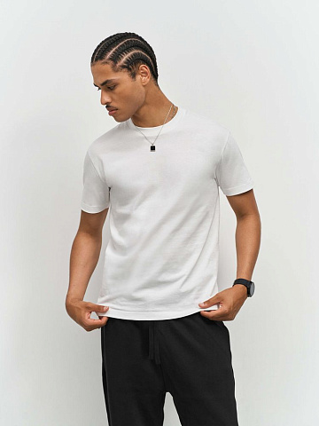 Футболка унисекс Cliff, светло-бежевая (неокрашенная) - рис 6.