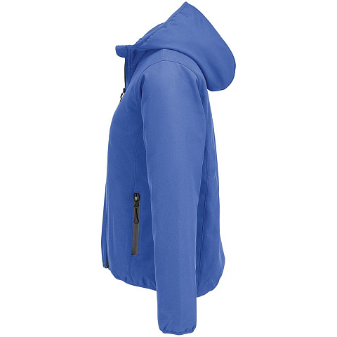 Куртка софтшелл с капюшоном женская Falcon Women, ярко-синяя (royal) - рис 4.