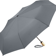 Зонт складной 5429 ÖkoBrella из бамбука, полуавтомат, серый