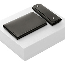 Подарочный набор Long River: обложка для паспорта, ключница (без лого Long River), белая коробка