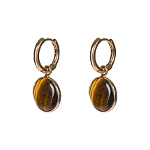 Серьги TIGER EYE Fiore Luna LE1120 BR/G