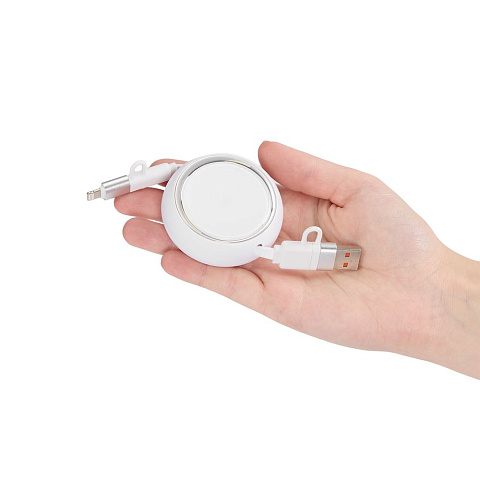 Складной кабель с переходниками pocketCoil, белый - рис 8.
