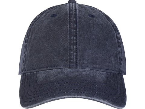 Графтон 6-панельная промытая кепка, темно-синий - рис 2.