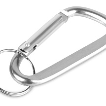 Брелок-карабин из переработанного алюминия Alumina, серебристый