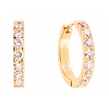 Серьги Hoop 20мм Crystal-Gold