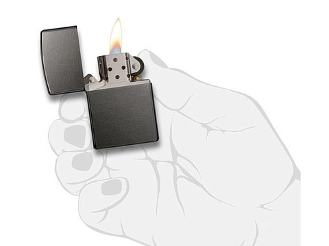 Зажигалка ZIPPO Classic с покрытием Gray Dusk , латунь/сталь, серая, матовая, 38x13x57 мм - рис 4.