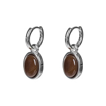Серьги COFFE AGATE Fiore Luna *LE1201 BR/S