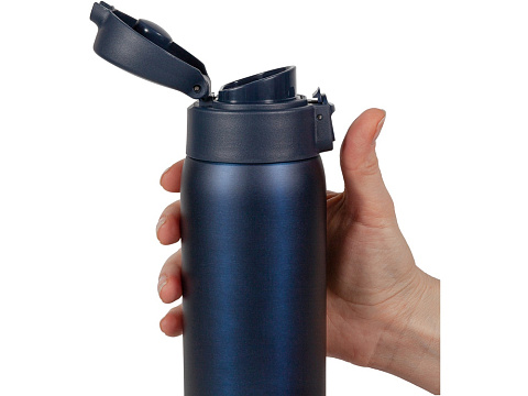 Термокружка Relaxika 701 (0,48 литра), синяя (без лого) - рис 13.