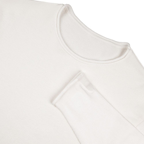 Лонгслив унисекс Siluetti Fuori, молочно-белый - рис 4.