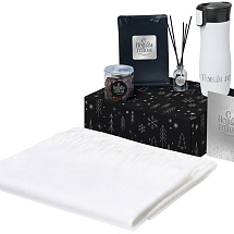 Подарочный набор с палантином и термокружкой, белый