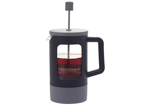 Френч-пресс Double Tone, черный-серый - рис 5.