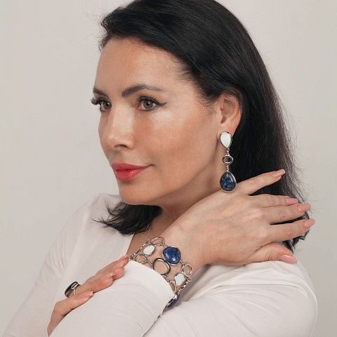 Серьги Madre, Sodalite Possebon A0585.1.23 S - рис 2.