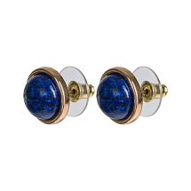Пусеты NATURAL LAPIS Fiore Luna LE1106 BL/G