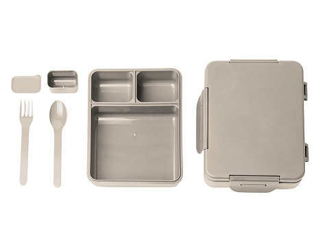 Ланч-бокс COMIX/КОМИКС с тремя отделениями, бежевый
